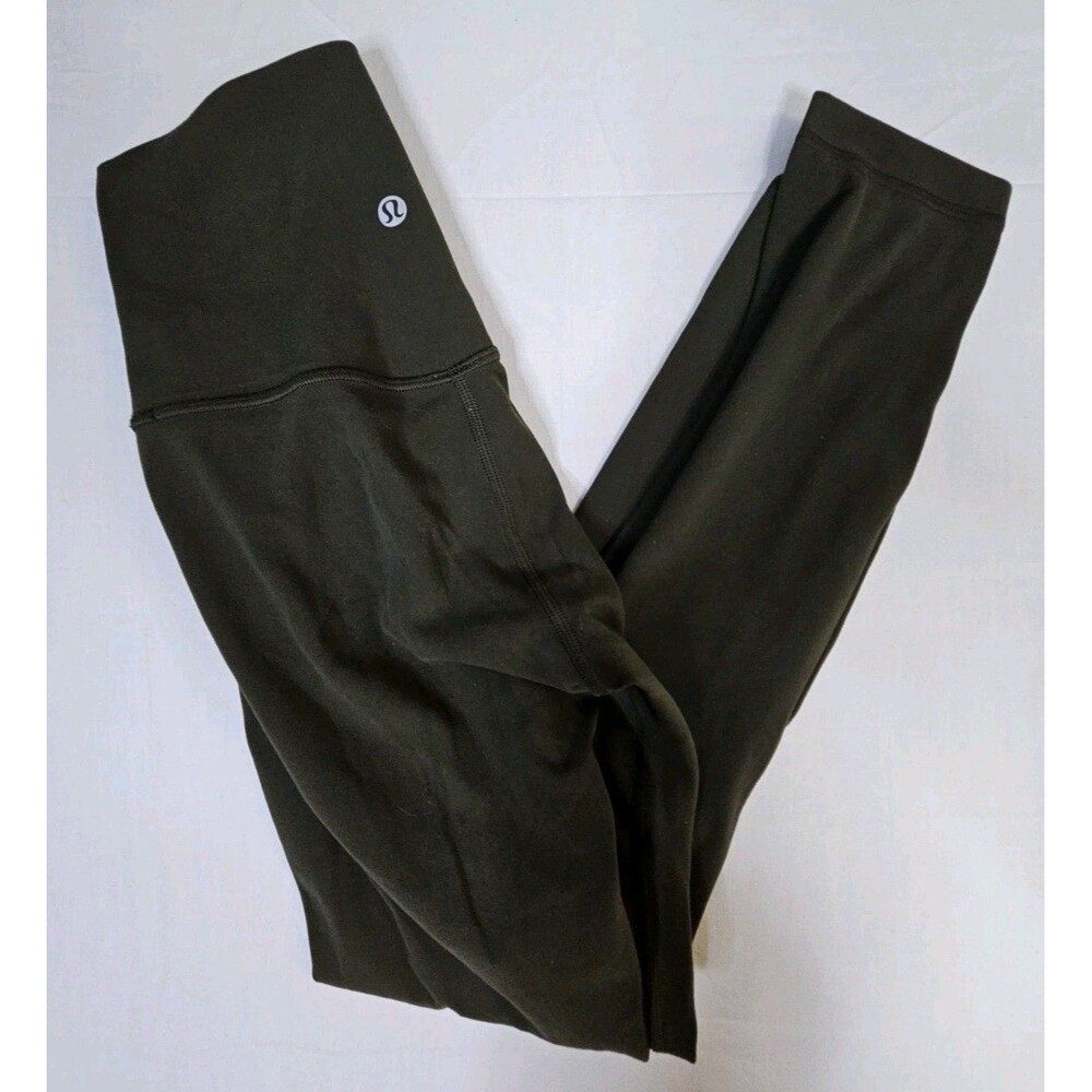Lululemon Align Pant II 25" Women's Sz 4 Olive Green Athletic Leggings High Rise